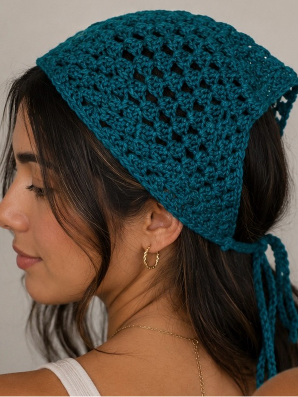 Handmade Colorful Crochet Headscarf